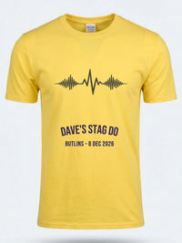 Personalised Replay Big Weekender Tee — daisy yellow tee, front view
