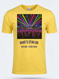 Personalised Replay Big Weekender Tee — daisy yellow tee, front view