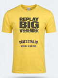 Personalised Replay Big Weekender Tee — daisy yellow tee, front view