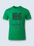 Personalised Replay Big Weekender Tee — irish green tee, front view