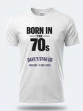 Personalised We Love the 70s Big Weekender Tee — white tee, front view