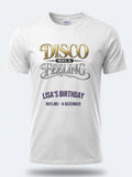 Personalised We Love the 70s Big Weekender Tee — white tee, front view