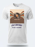 Personalised We Love the 70s Big Weekender Tee — white tee, front view