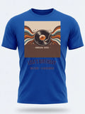 Personalised We Love the 70s Big Weekender Tee — royal blue tee, front view