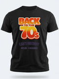 Personalised We Love the 70s Big Weekender Tee — black tee, front view