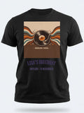 Personalised We Love the 70s Big Weekender Tee — black tee, front view