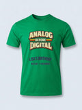 Personalised We Love the 70s Big Weekender Tee — irish green tee, front view