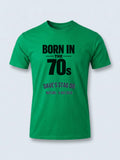 Personalised We Love the 70s Big Weekender Tee — irish green tee, front view