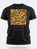 Personalised We Love the 70s Big Weekender Tee — black tee, front view
