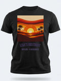 Personalised We Love the 70s Big Weekender Tee — black tee, front view