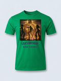 Personalised We Love the 70s Big Weekender Tee — irish green tee, front view
