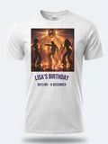 Personalised We Love the 70s Big Weekender Tee — white tee, front view
