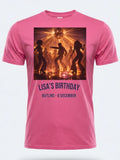 Personalised We Love the 70s Big Weekender Tee — pink tee, front view