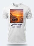 Personalised We Love the 70s Big Weekender Tee — white tee, front view