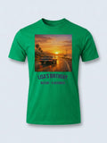 Personalised We Love the 70s Big Weekender Tee — irish green tee, front view