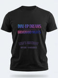 Personalised Back to 2000s Big Weekender Tee — black tee, front view