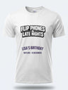 Personalised Back to 2000s Big Weekender Tee – Flip Phones & Late Nights