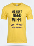Personalised Back to 2000s Big Weekender Tee — daisy yellow tee, front view