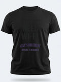 Personalised Back to 2000s Big Weekender Tee — black tee, front view