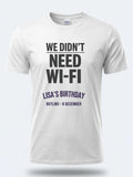 Personalised Back to 2000s Big Weekender Tee — white tee, front view