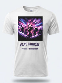 Personalised Back to 2000s Big Weekender Tee — white tee, front view