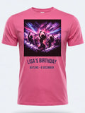 Personalised Back to 2000s Big Weekender Tee — pink tee, front view