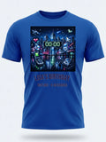 Personalised Back to 2000s Big Weekender Tee — royal blue tee, front view