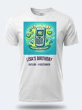 Personalised Back to 2000s Big Weekender Tee — white tee, front view