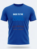Personalised Back to 2000s Big Weekender Tee — royal blue tee, front view