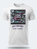 Personalised Back to 2000s Big Weekender Tee — white tee, front view