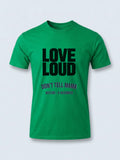 Personalised Don't Tell Mama Big Weekender Tee — irish green tee, front view