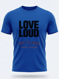 Personalised Don't Tell Mama Big Weekender Tee — royal blue tee, front view