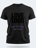 Personalised Don't Tell Mama Big Weekender Tee — black tee, front view