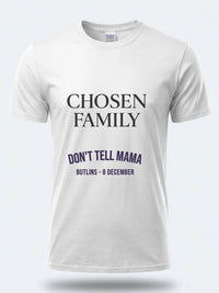 Personalised Don't Tell Mama Big Weekender Tee — white tee, front view