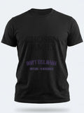 Personalised Don't Tell Mama Big Weekender Tee — black tee, front view