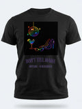 Personalised Don't Tell Mama Big Weekender Tee — black tee, front view