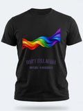 Personalised Don't Tell Mama Big Weekender Tee — black tee, front view