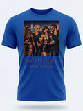 Personalised Don't Tell Mama Big Weekender Tee — royal blue tee, front view