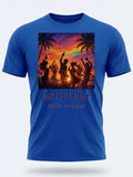 Personalised Don't Tell Mama Big Weekender Tee — royal blue tee, front view