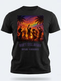 Personalised Don't Tell Mama Big Weekender Tee — black tee, front view