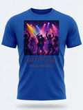 Personalised Don't Tell Mama Big Weekender Tee — royal blue tee, front view