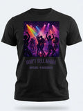 Personalised Don't Tell Mama Big Weekender Tee — black tee, front view