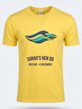 Personalised We Love Ibiza Big Weekender Tee — daisy yellow tee, front view