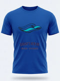 Personalised We Love Ibiza Big Weekender Tee — royal blue tee, front view