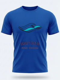 Personalised We Love Ibiza Big Weekender Tee — royal blue tee, front view