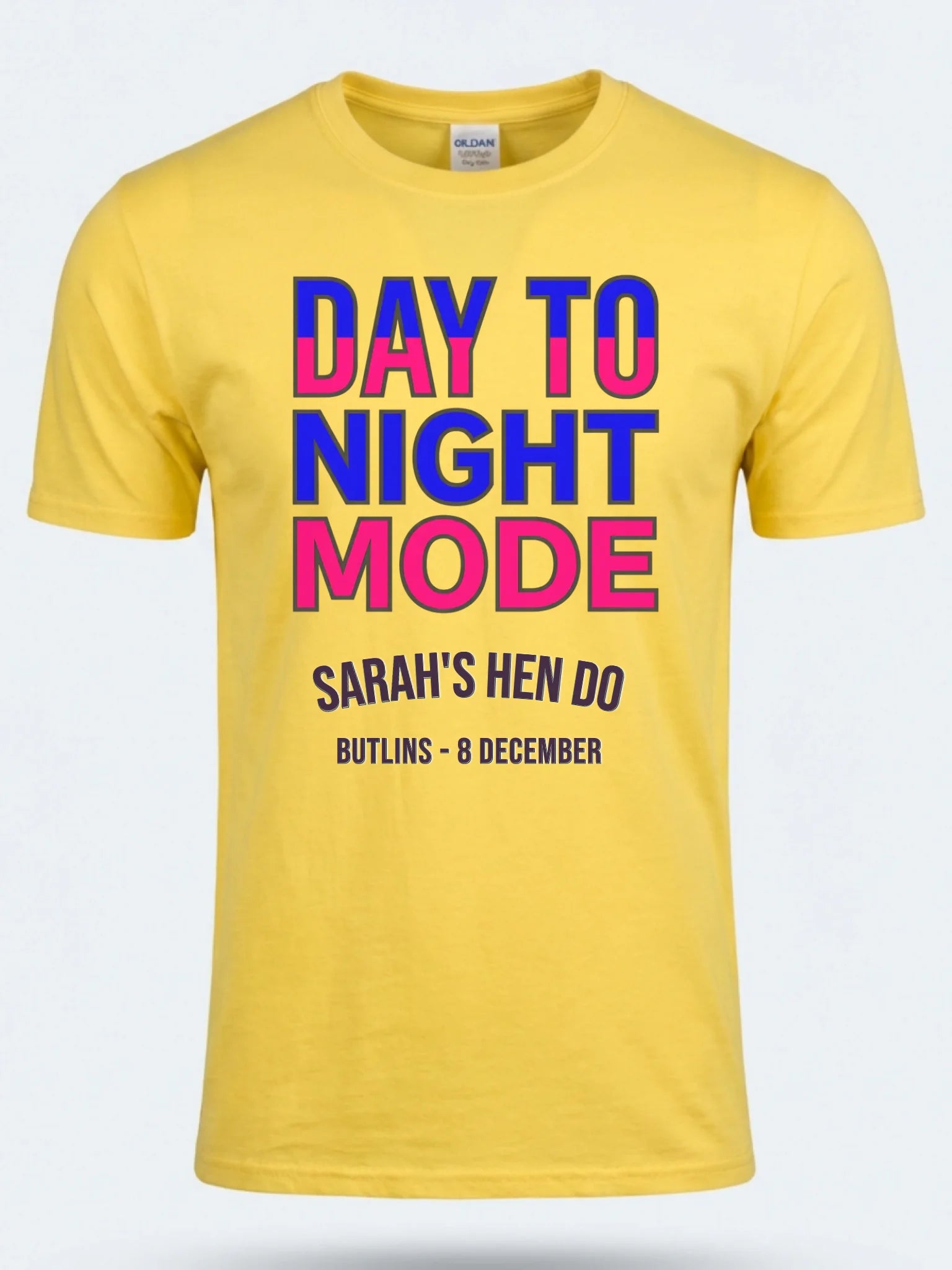 Gildan 64000 Mockup daisy yellow front