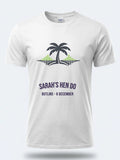 Personalised We Love Ibiza Big Weekender Tee — white tee, front view