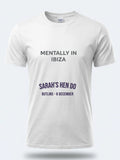 Personalised We Love Ibiza Big Weekender Tee — white tee, front view