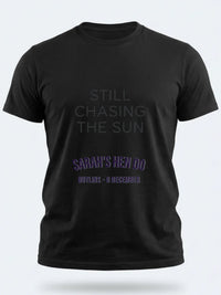 Personalised We Love Ibiza Big Weekender Tee — black tee, front view