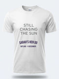 Personalised We Love Ibiza Big Weekender Tee — white tee, front view
